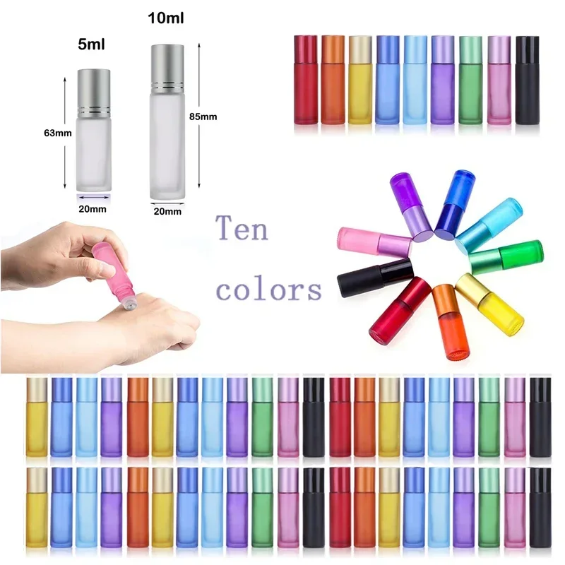 Perfume Fragrance World Qahwa - 10/30/50Pcs 5-10ml 젖빛 유리 롤러 병
