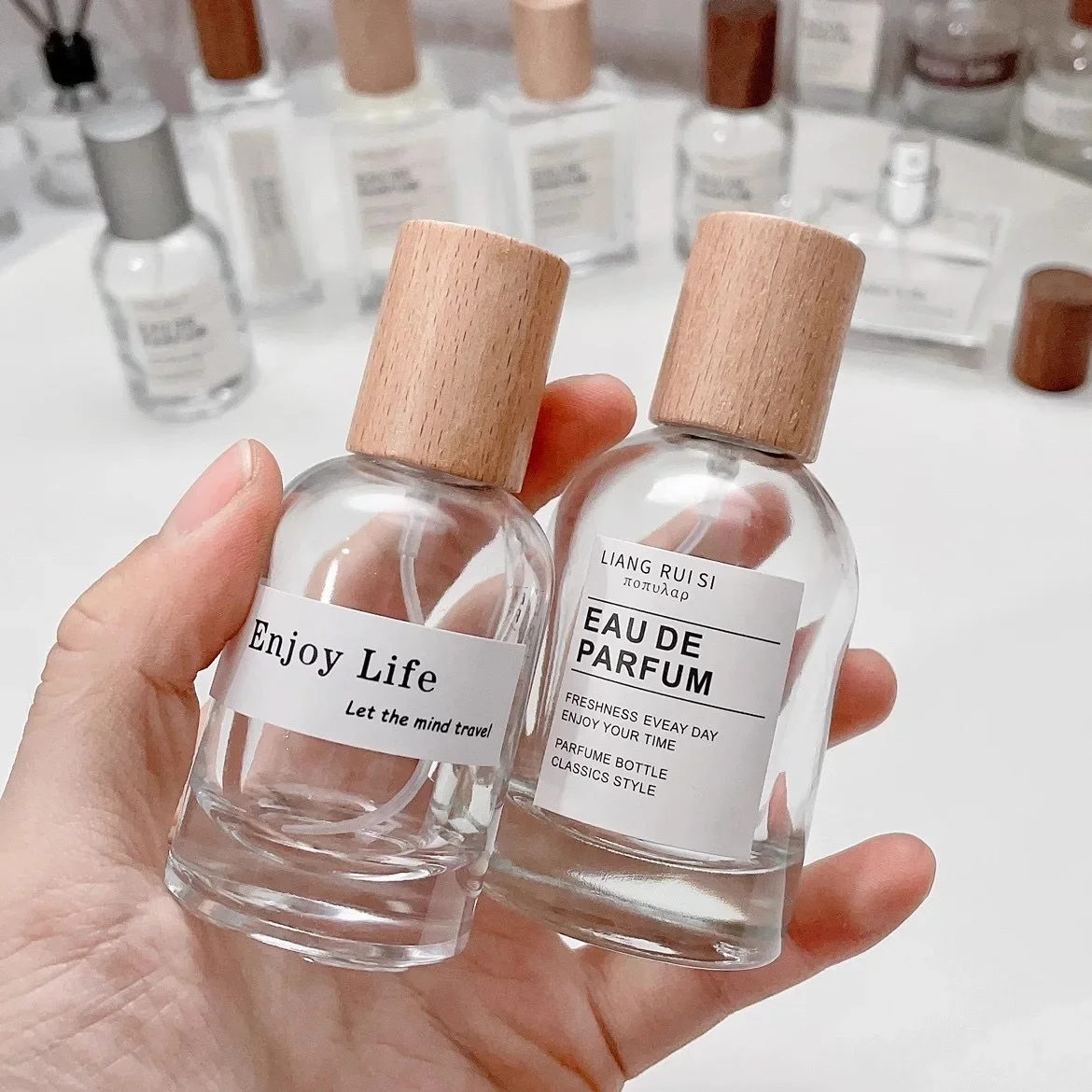 Perfume Fragrance World Qahwa - 30/50ML 유리 향수병 스프레이 병 나무