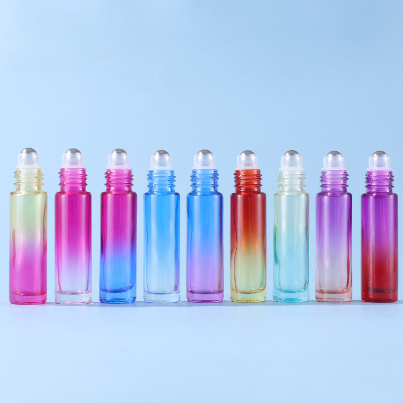 그라디언트 컬러 유리 롤 오일 병, 금속 롤러 볼 포함 - Perfume Fragrance Kit 리뷰 및 가격