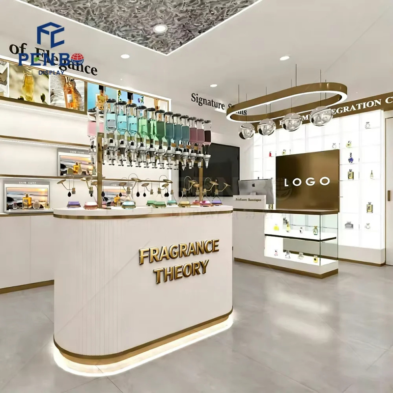맞춤형 조명 향수 진열장 고급 향수 바 쇼케이스 가구  - Perfume Fragrance Bar 리뷰 및 가격