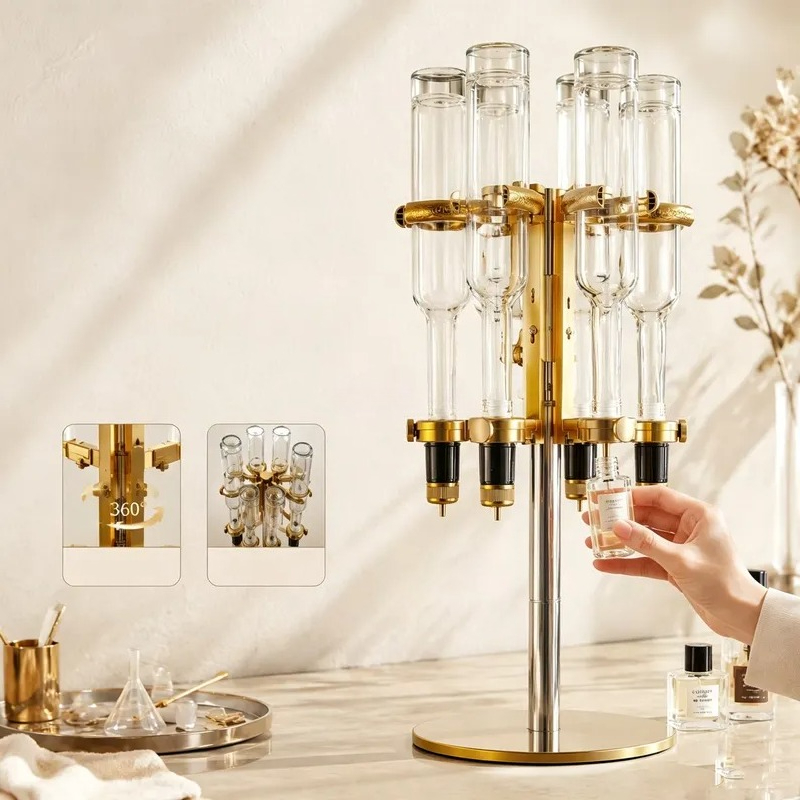 새로운 6병 골든 향수 디스펜서 디스플레이 스탠드 (5 - Perfume Fragrance Bar 리뷰 및 가격